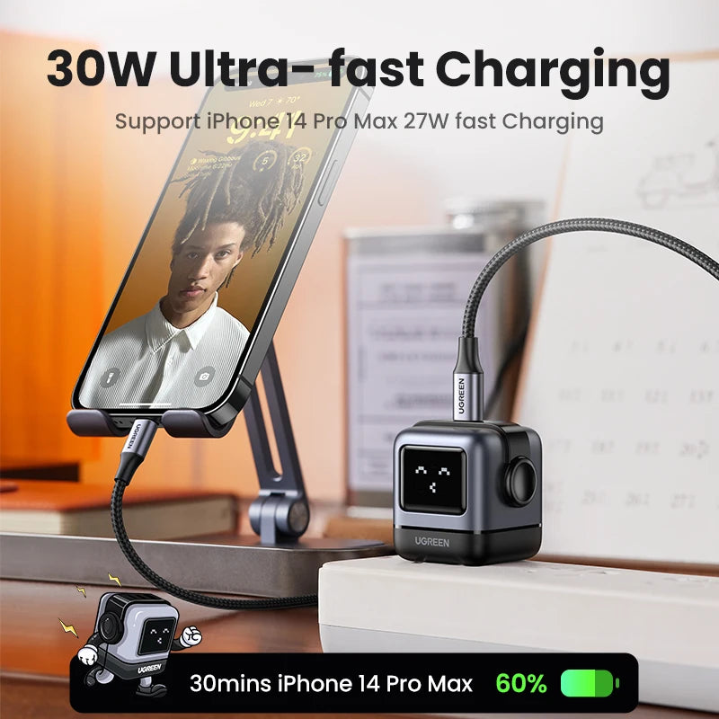 UGREEN 30W GaN Charger Robot Design PD Fast Charger - Mac Mania