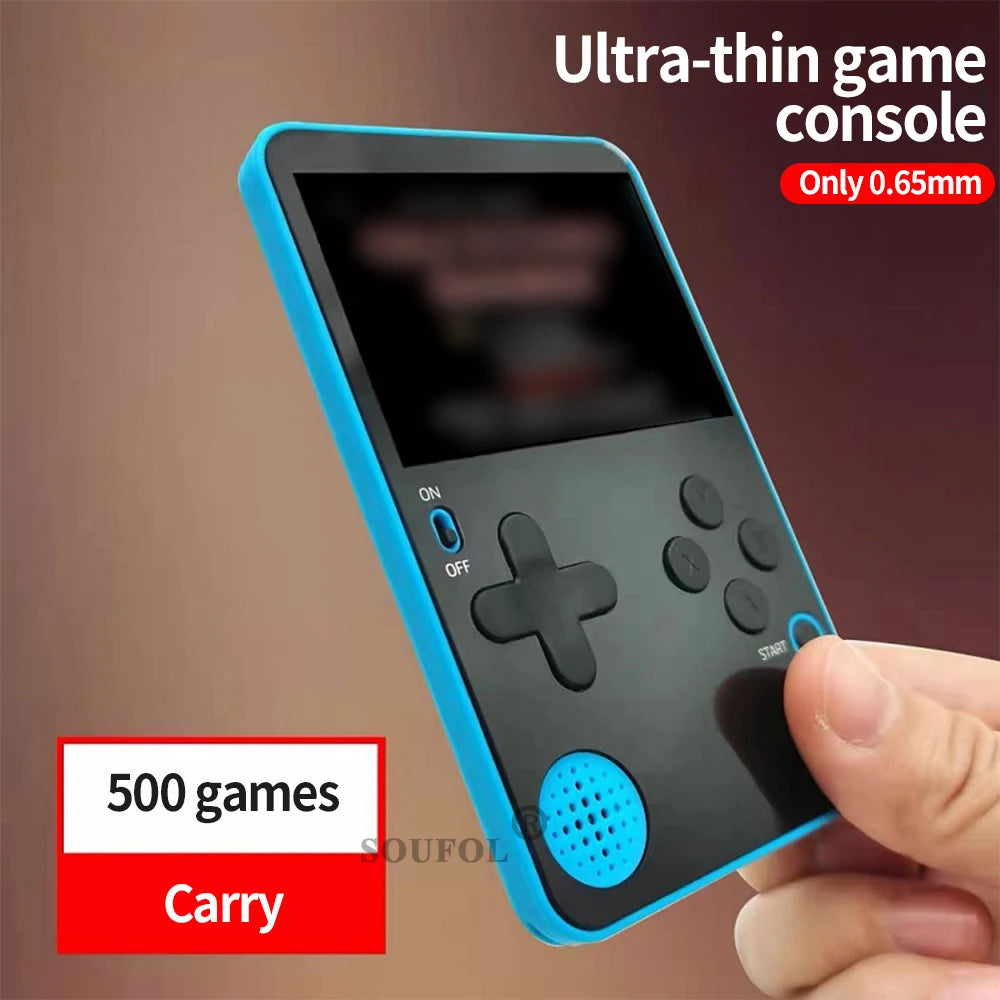 New Ultra Thin Handheld Video Game Console Portable Game Player Built-in 500 Classic Games For Kids Adults Retro Gaming Console - Mac Mania