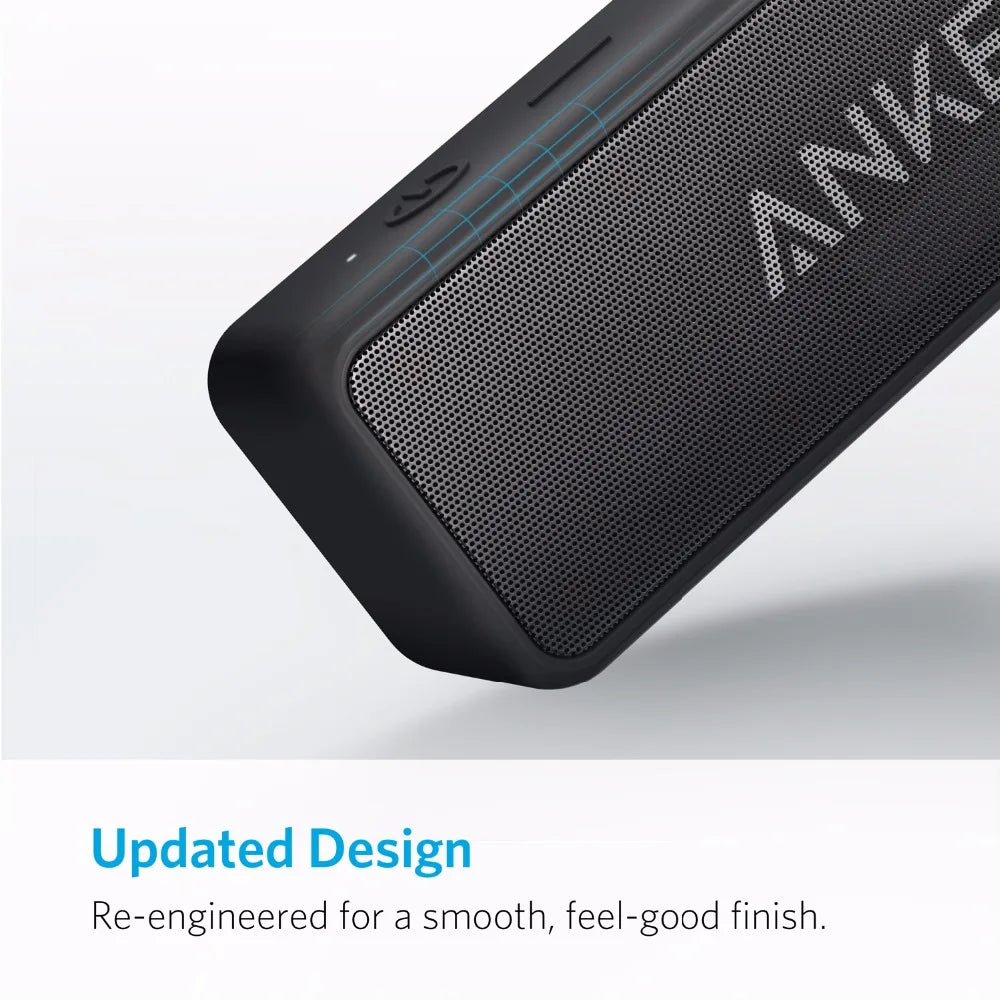 Anker Soundcore 2 Portable Wireless Bluetooth Speaker Better Bass 24-Hour Playtime 66ft Bluetooth Range IPX7 Water Resistance - Mac Mania