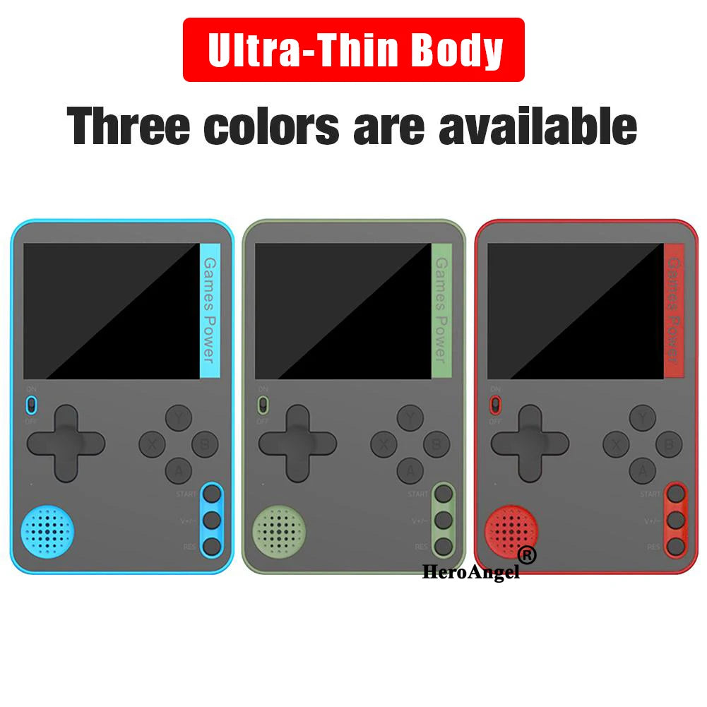 New Ultra Thin Handheld Video Game Console Portable Game Player Built-in 500 Classic Games For Kids Adults Retro Gaming Console - Mac Mania