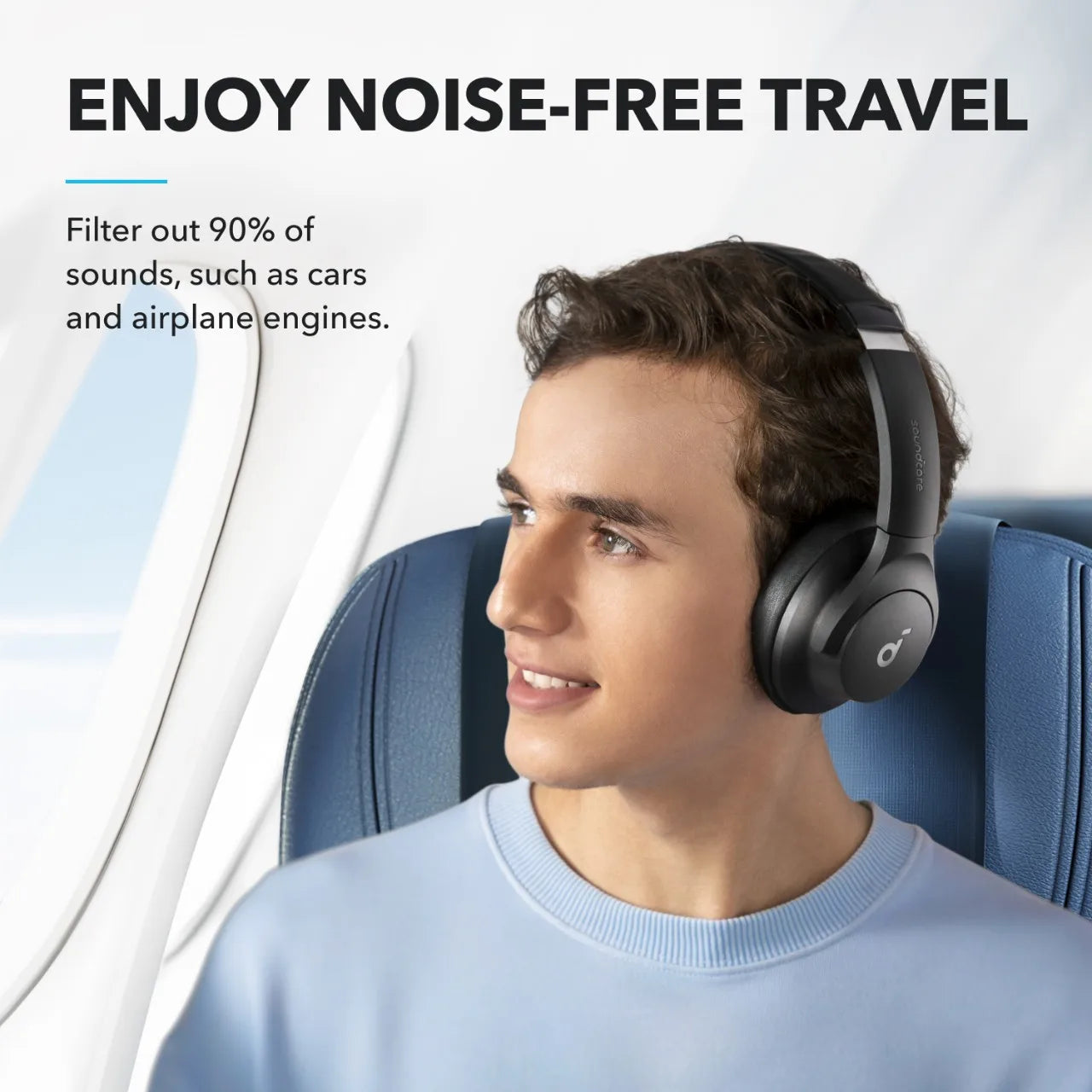 soundcore by Anker Q20i Hybrid Active Noise Cancelling Headphones Wireless Over-Ear Bluetooth 40H Long ANC Playtime - Mac Mania