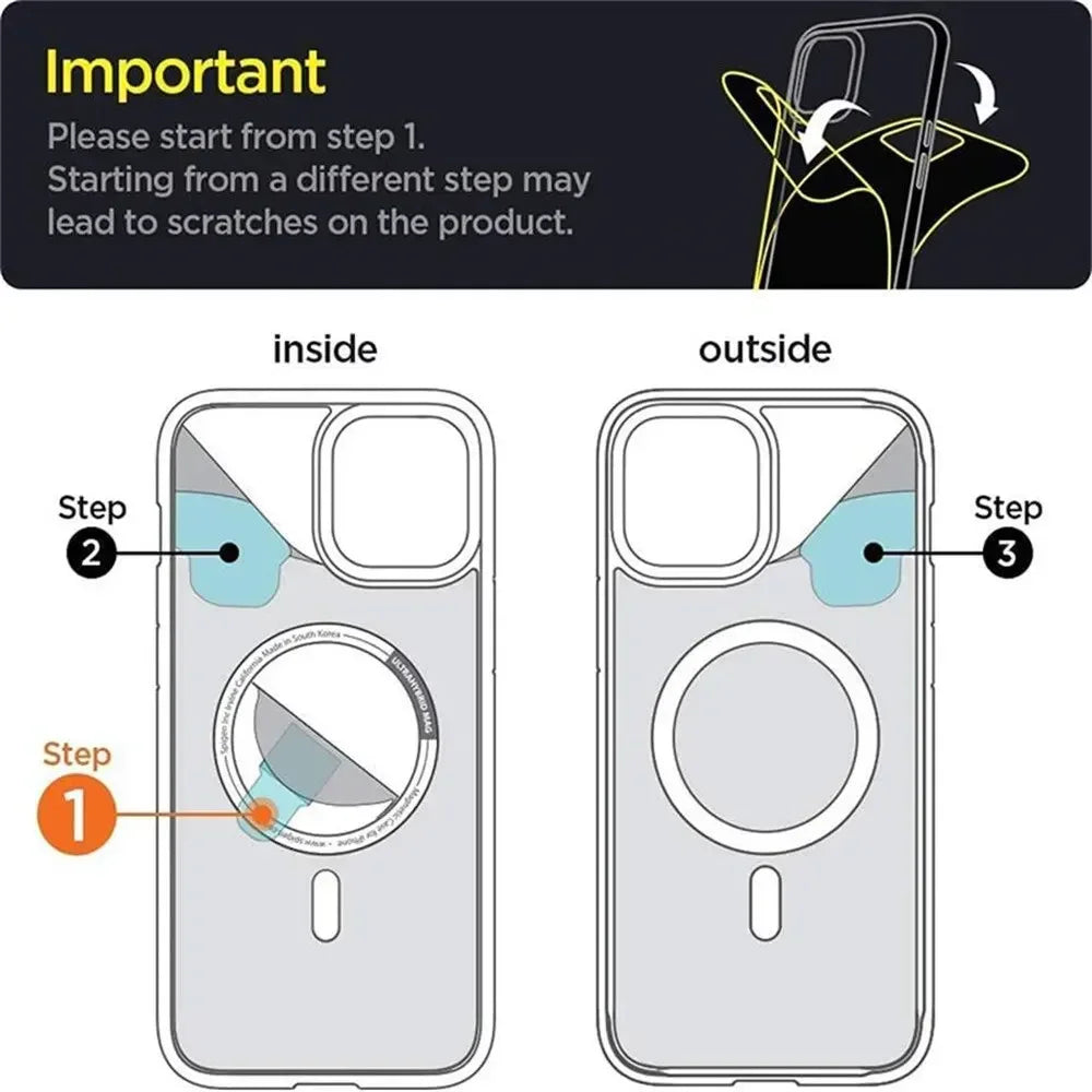 Clear Magnetic MagSafe Phone Case for iPhone 16 - Anti-Yellowing Material - Mac Mania