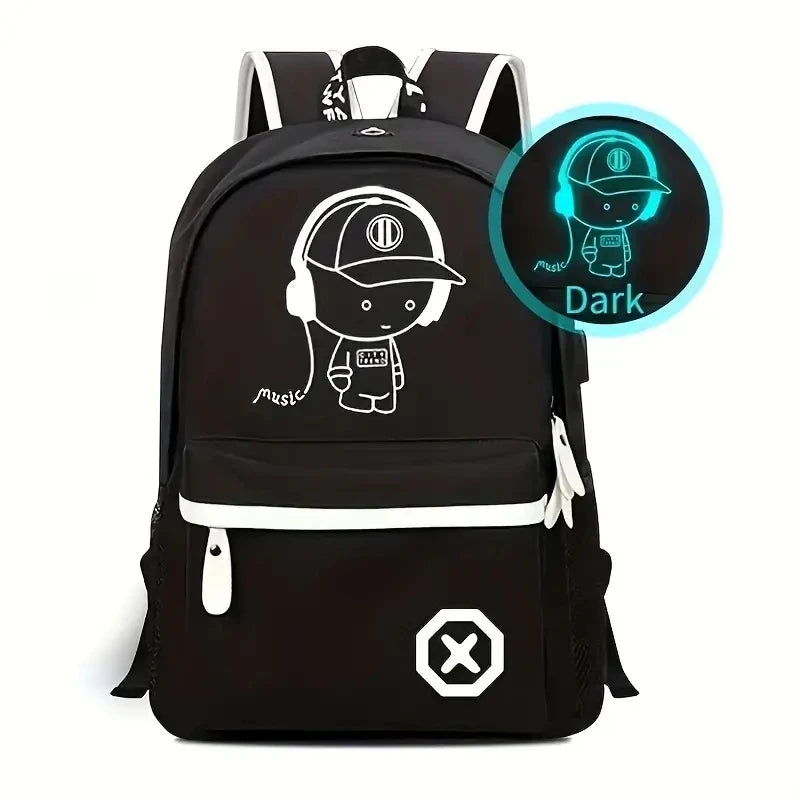 Anime Luminous School Backpack for Kids - Mac Mania