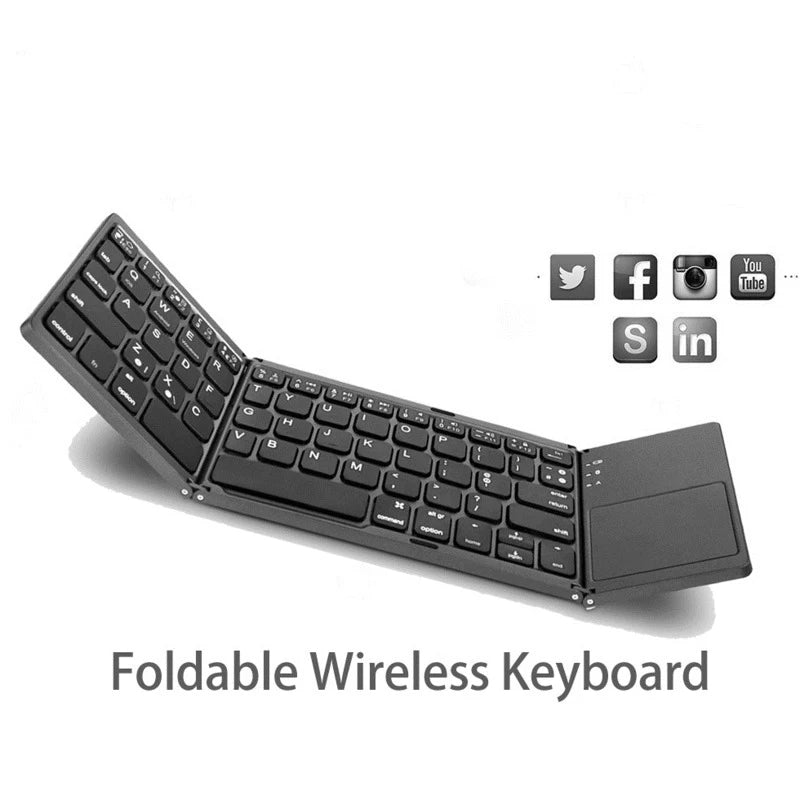 Foldable Bluetooth Keyboard Ultra Slim Touchpad Rechargeable - Mac Mania