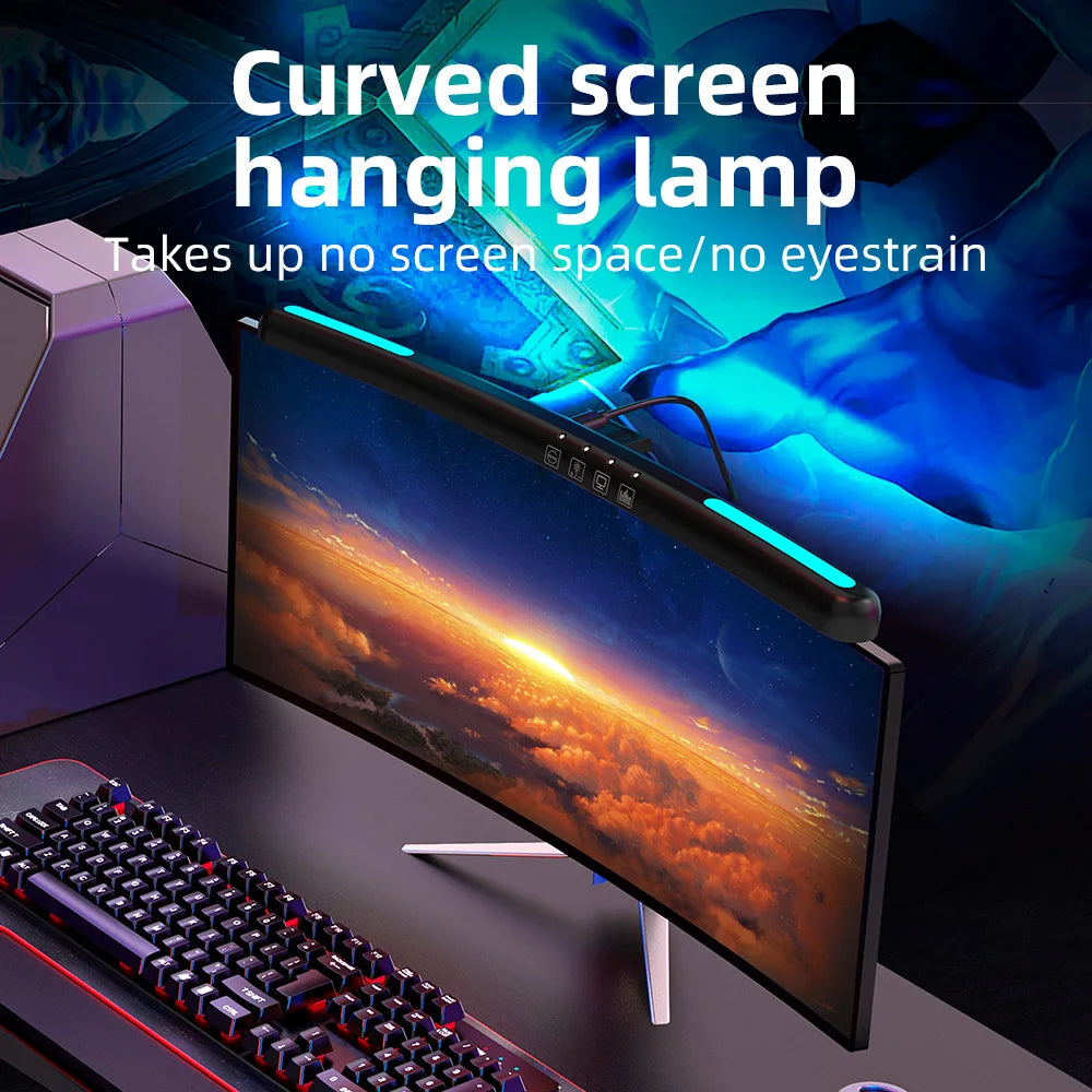 RGB Curved Screen Monitor Light Bar USB - Mac Mania