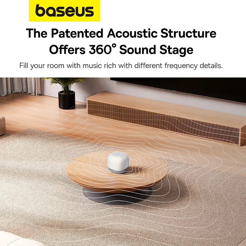 Baseus V2 Portable Bluetooth Speaker Powerful Bass 3EQ Modes TWS Speaker Bluetooth 5.0 360° Sound Stage Wireless Speaker - Mac Mania