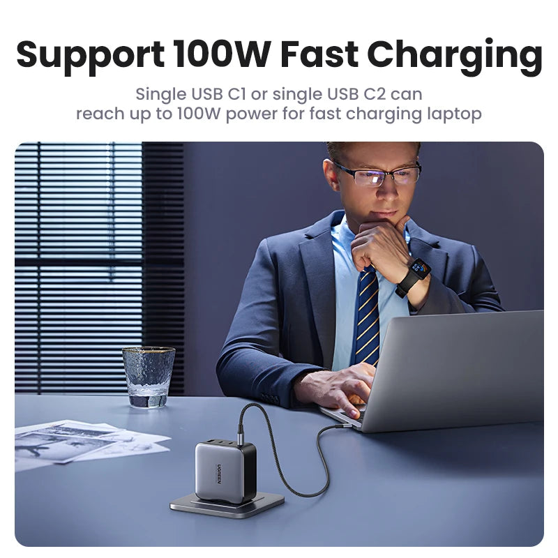 UGREEN GaN100W 65W 45W 30W 20W Fast Charger QC 4.0 3.0 USB Charger for iPhone 16 15 Pro Max Tablet Macbook Air Laptop PD Charger - Mac Mania