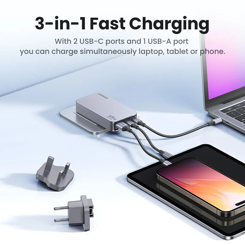 UGREEN 65W GaN Charger Quick Charge 4.0 3.0 USB C - Fast PD Charger - Mac Mania