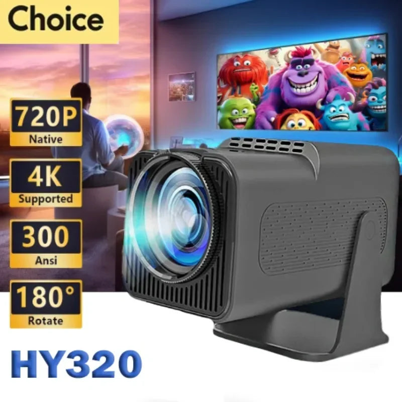 Mini 4K Projector HY320 with Android 11, WIFI6, BT5.0 - Mac Mania