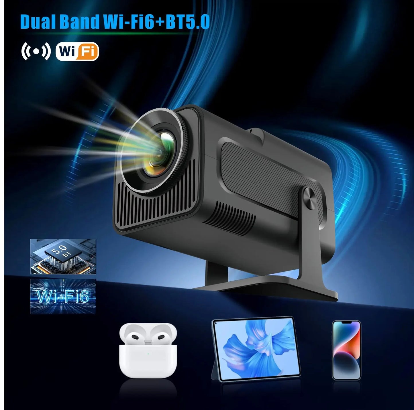 HY320 Android Projector 4K HD Smart Home Theater - Mac Mania