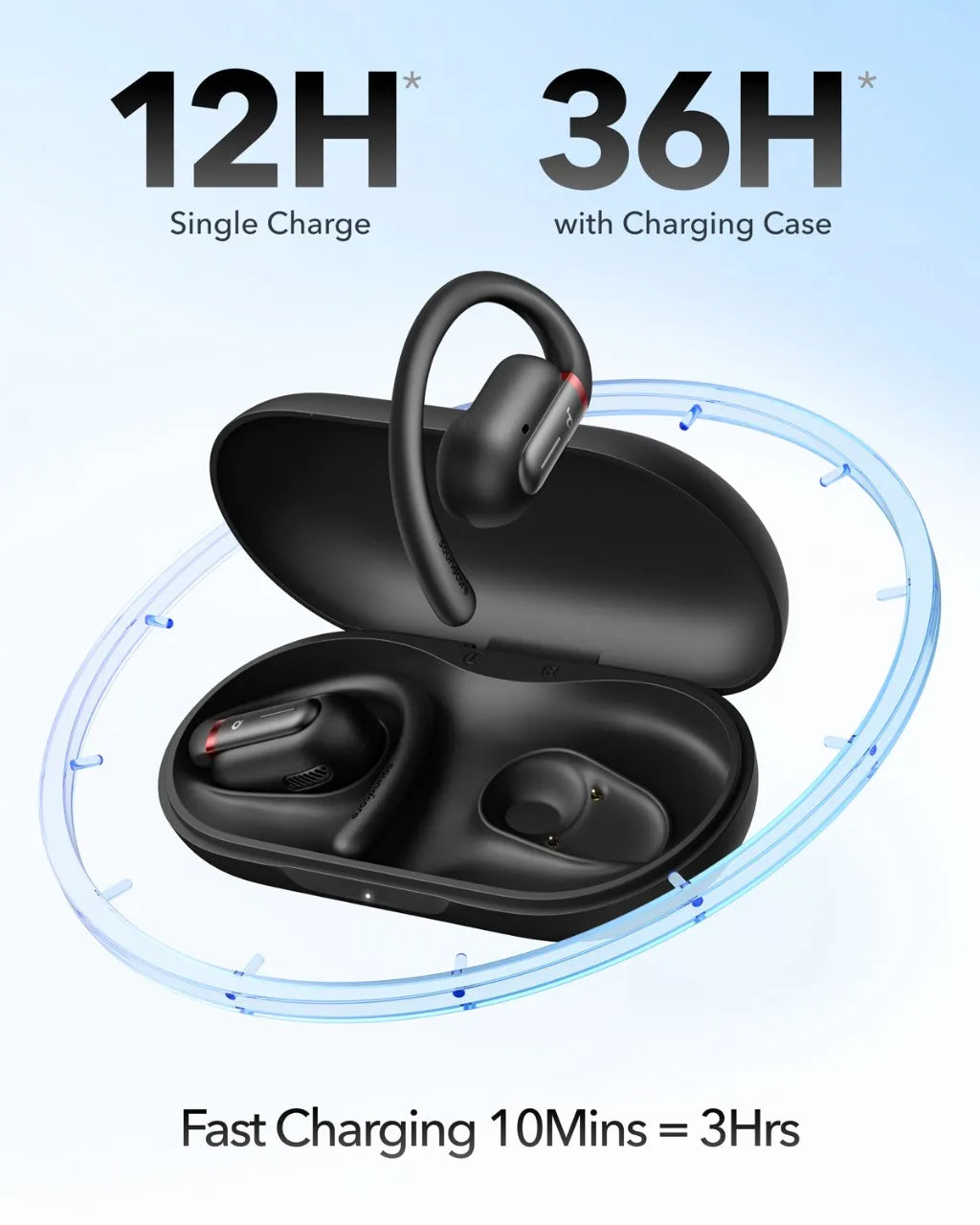 Soundcore by Anker V30i Open-Ear Headphones Ergonomic Ear Hooks Wireless Bluetooth Headphones Wireless Headphones Earphones - Mac Mania