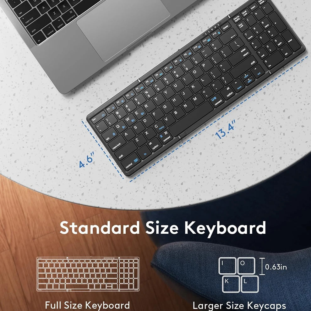 Portable Foldable Bluetooth Keyboard with Numeric Keypad - Mac Mania