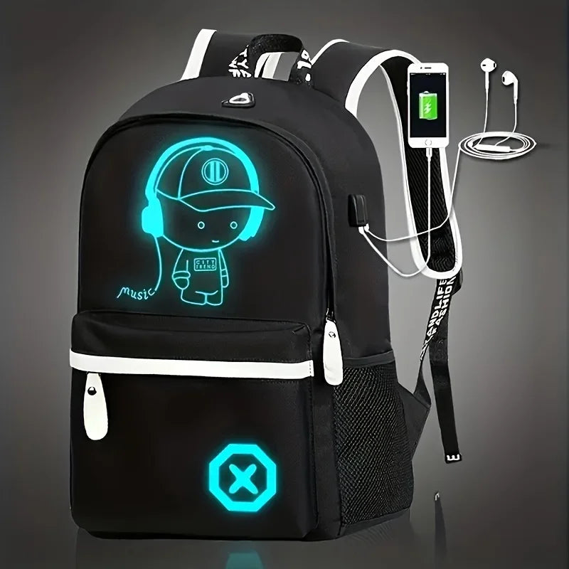 Anime Luminous School Backpack for Kids - Mac Mania