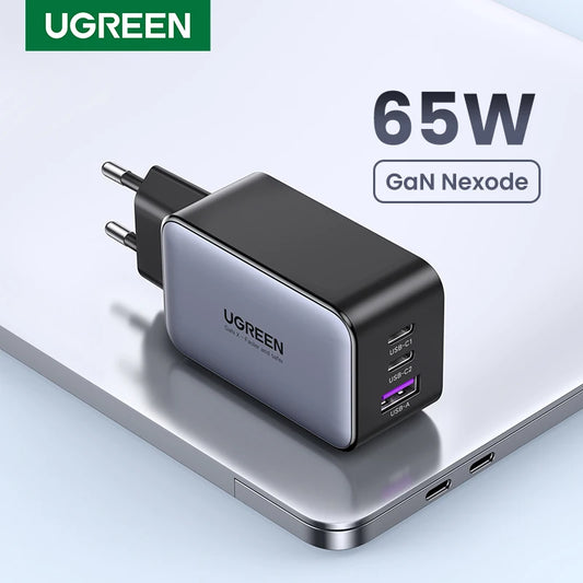 UGREEN 65W GaN Charger Quick Charge 4.0 3.0 Type C PD - Mac Mania