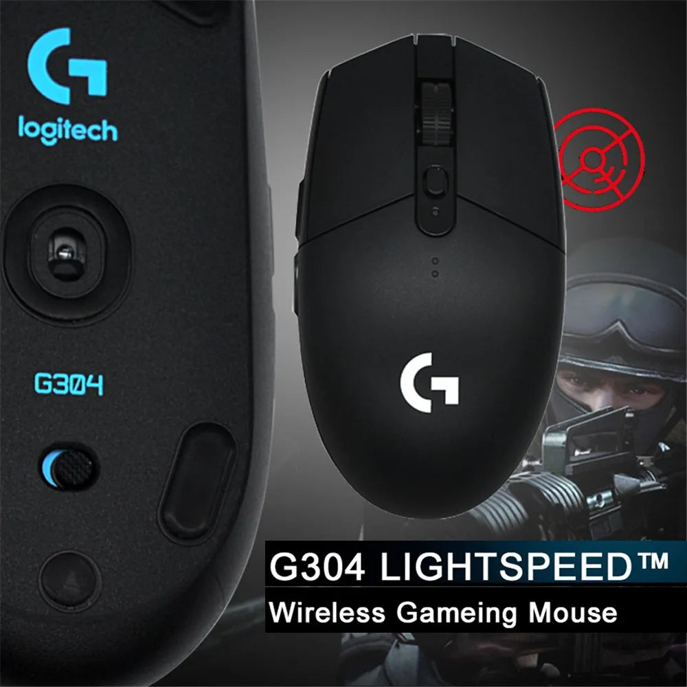 Logitech G304 Ligthspeed Wireless Gaming Mouse, Hero 12K Sensor, 12000DPI, 6 Programmable Buttons, Compatible PC MacOS logitech - Mac Mania