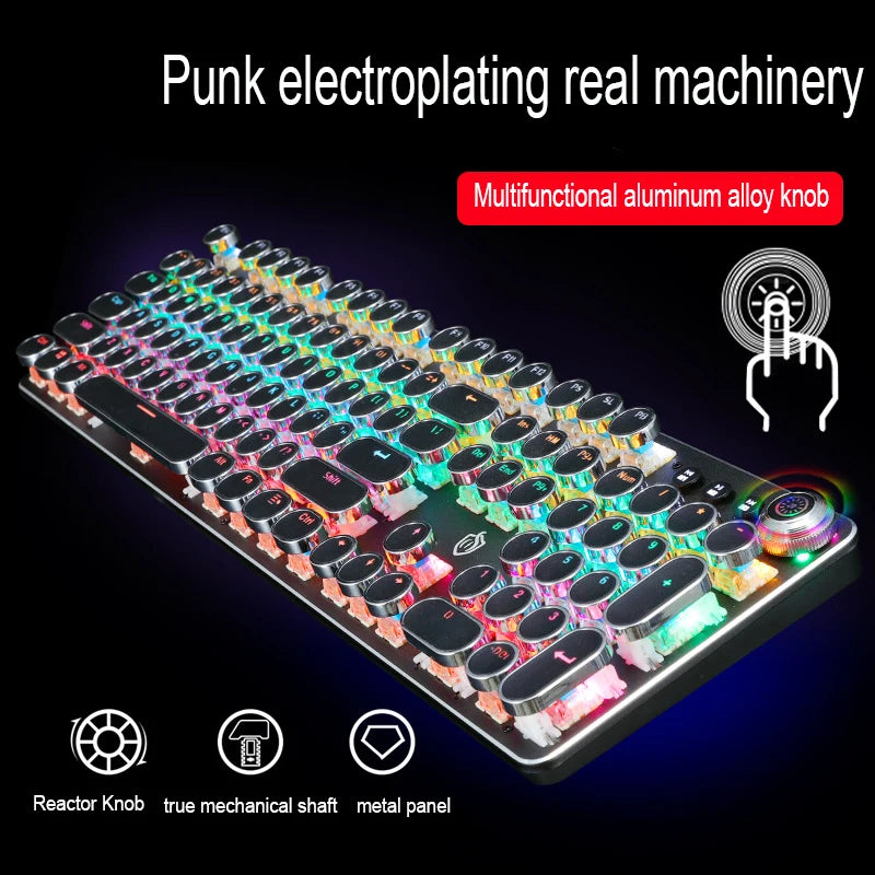 Retro Gaming Mechanical Keyboard Wired Backlit Keyboard - Mac Mania