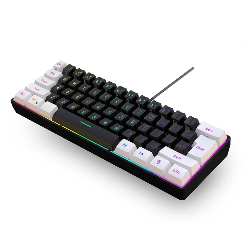 V700WB Gaming Keyboard 61 Keys RGB Backlit - Mac Mania