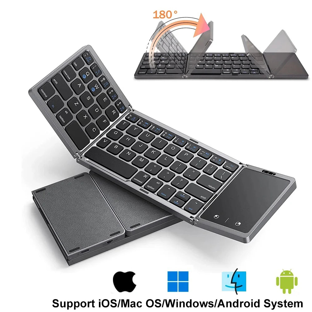 Wireless Folding Keyboard Bluetooth Touchpad - Mac Mania