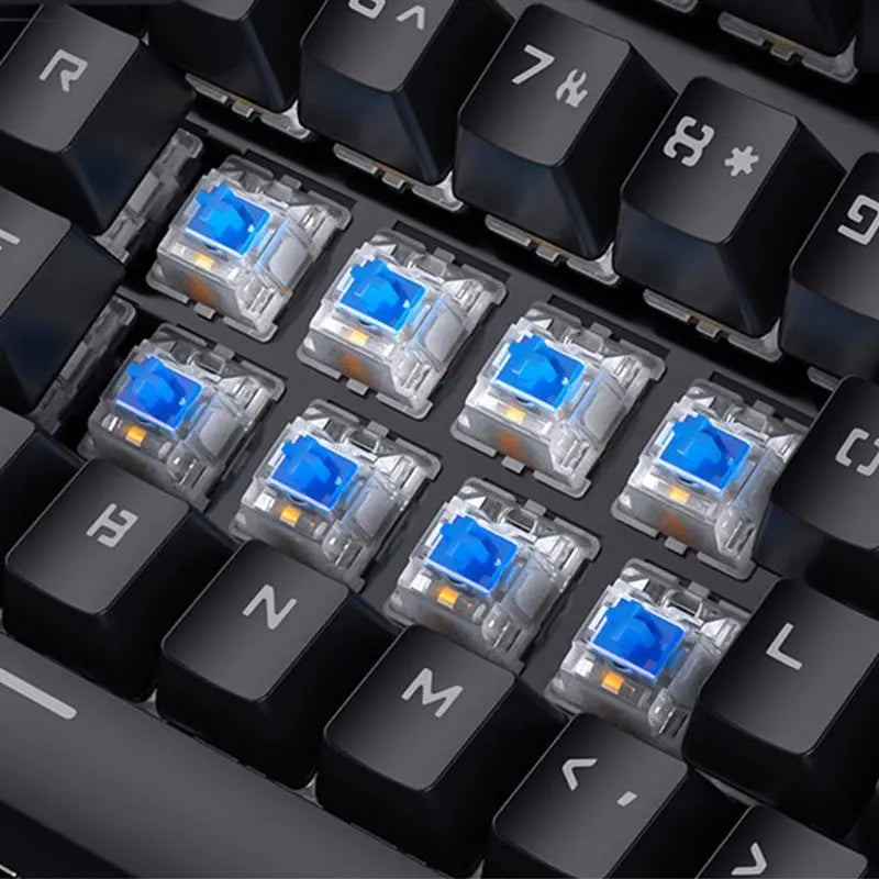 USB LED Backlit Gaming Mechanical Keyboard - Retro Keycap Design - Mac Mania