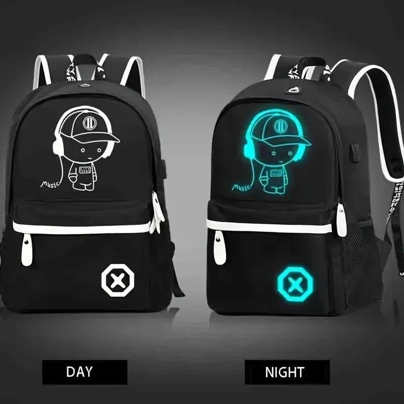 Anime Luminous School Backpack for Kids - Mac Mania