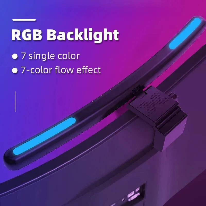 RGB Curved PC Monitor Screen Hanging Light - Mac Mania