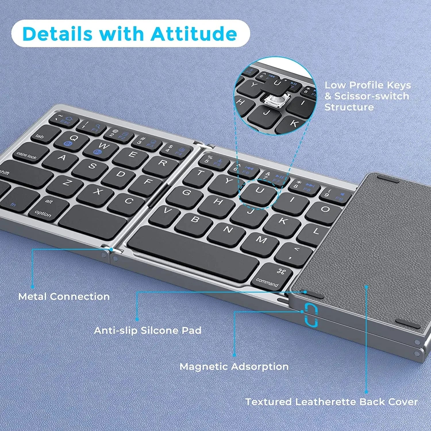 Wireless Folding Keyboard Bluetooth Touchpad - Mac Mania