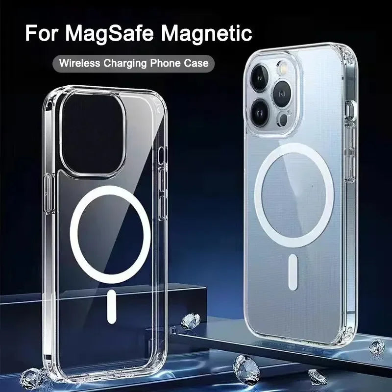 Clear Magnetic MagSafe Phone Case for iPhone 16 - Anti-Yellowing Material - Mac Mania