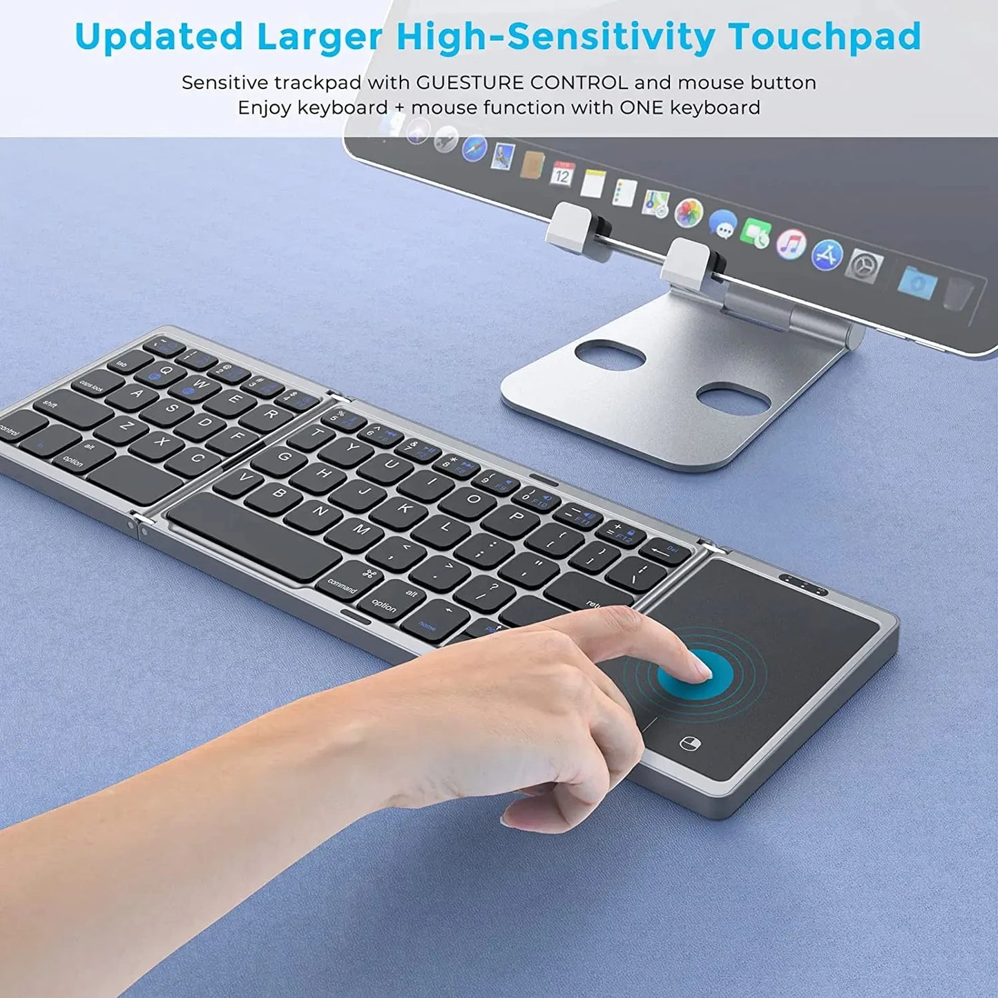 Wireless Folding Keyboard Bluetooth Touchpad - Mac Mania