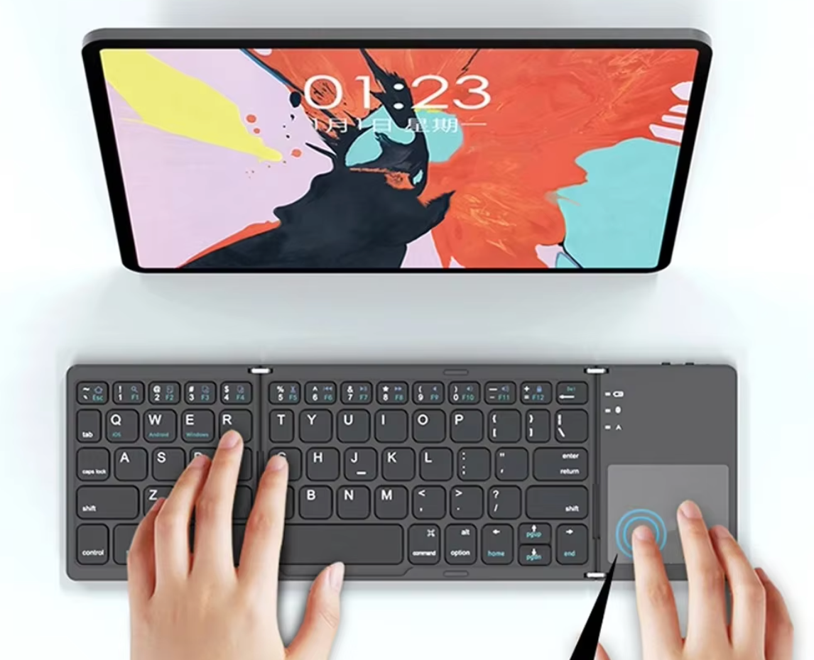 Mini Wireless Foldable Keyboard with Touchpad