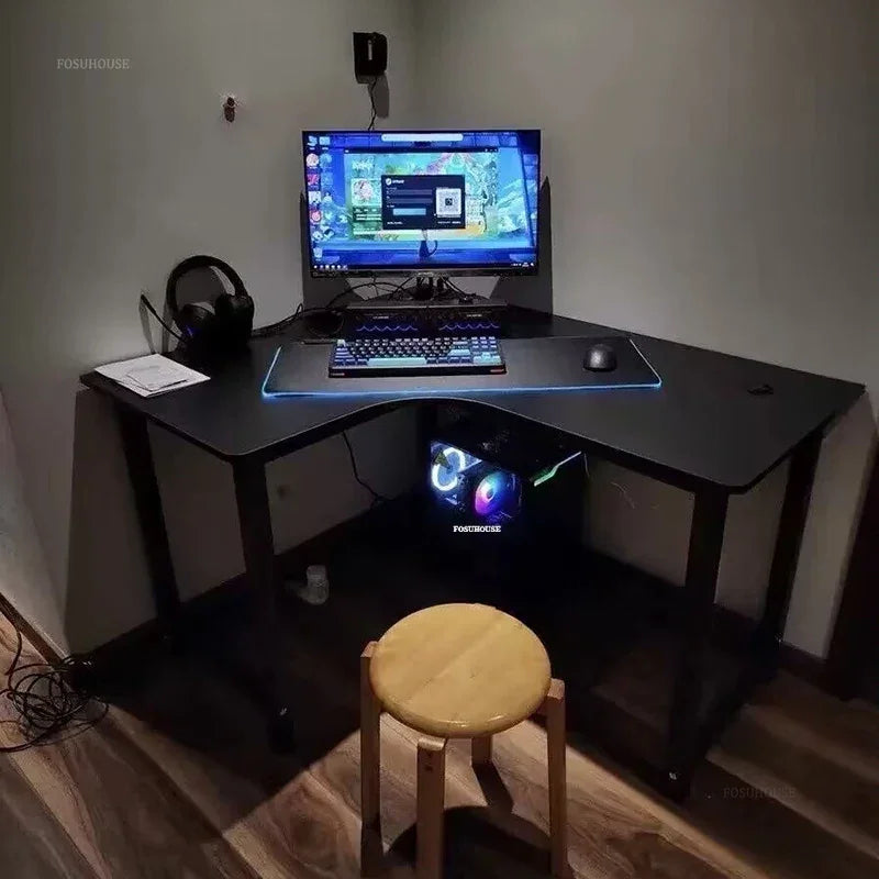 Modern L-Shaped Computer Desk - Mac Mania