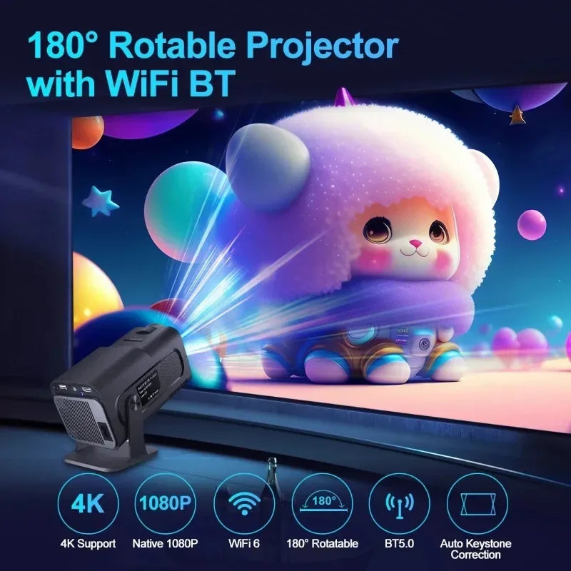 Mini 4K Projector HY320 with Android 11, WIFI6, BT5.0 - Mac Mania