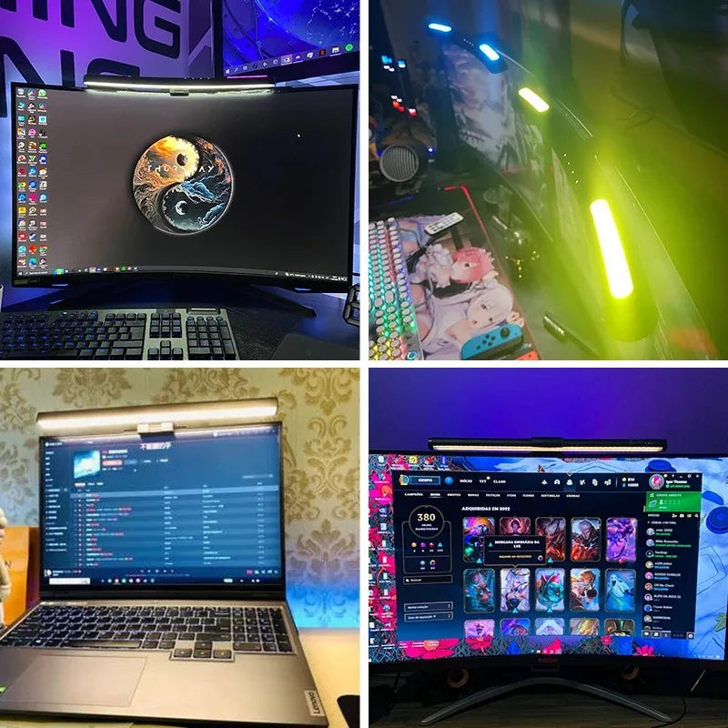 RGB Curved PC Monitor Screen Hanging Light - Mac Mania