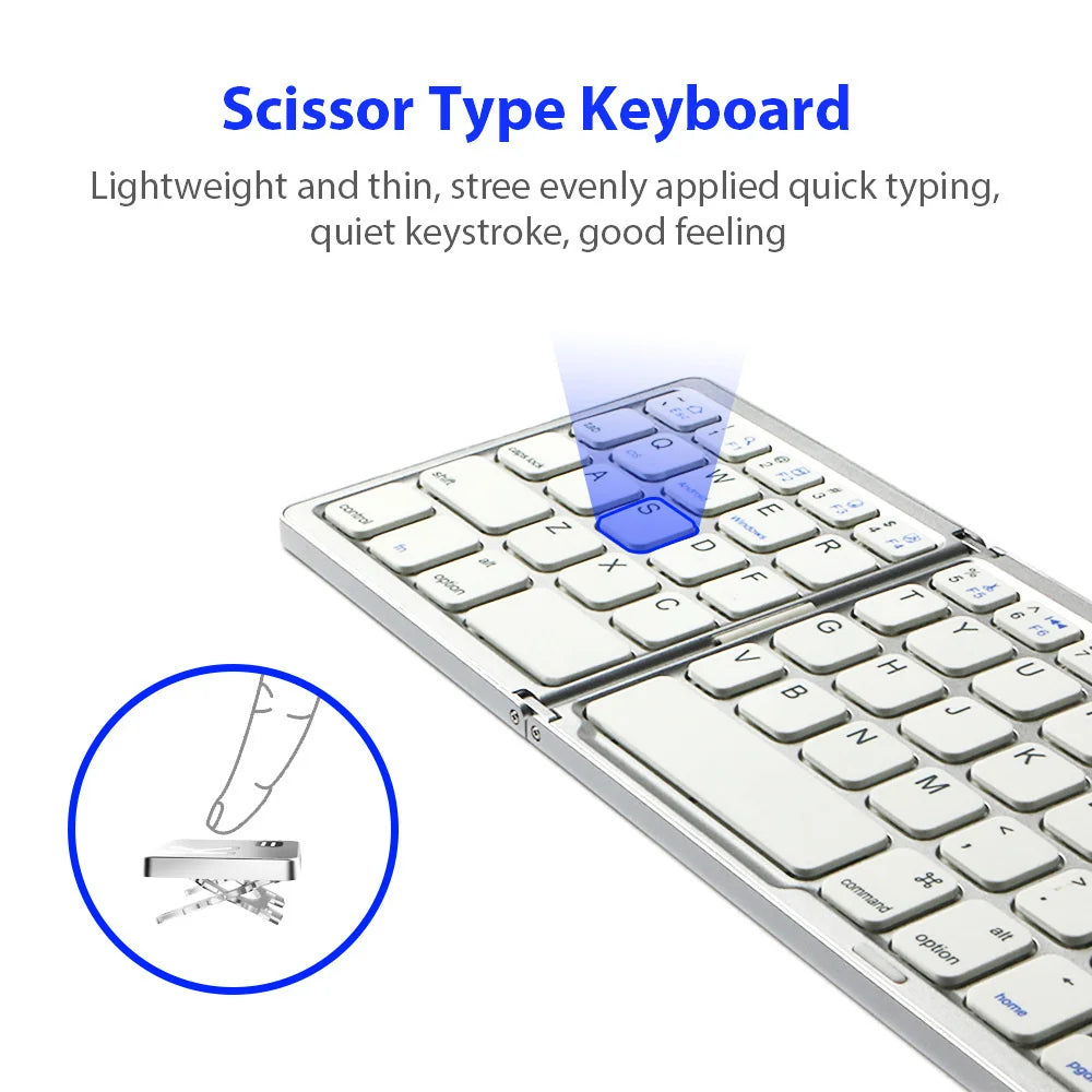 Foldable Bluetooth Wireless Keyboard Touchpad Mouse - Mac Mania