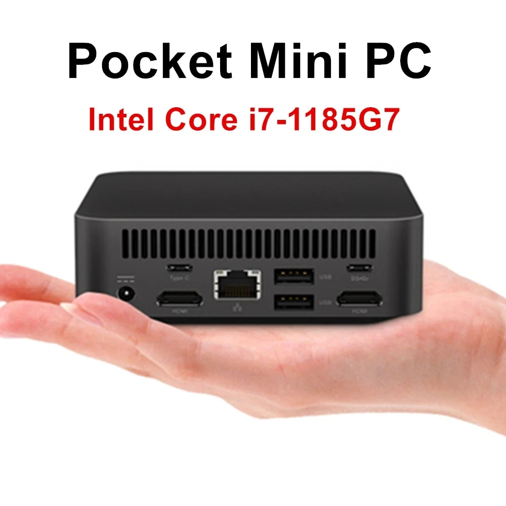 11th Gen Mini PC Box Gaming Intel i7 1185G7 Windows 11 Desktop Computer Office Barebone Pocket PC DDR4 NVMe NUC 4K HTPC WiFi6 - Mac Mania