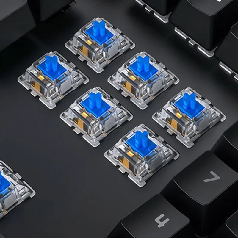 USB LED Backlit Gaming Mechanical Keyboard - Retro Keycap Design - Mac Mania