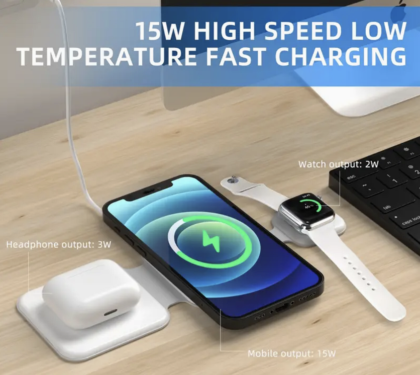 3-in-1 Magnetic Wireless Charger Station - Fast Charging - Mac Mania